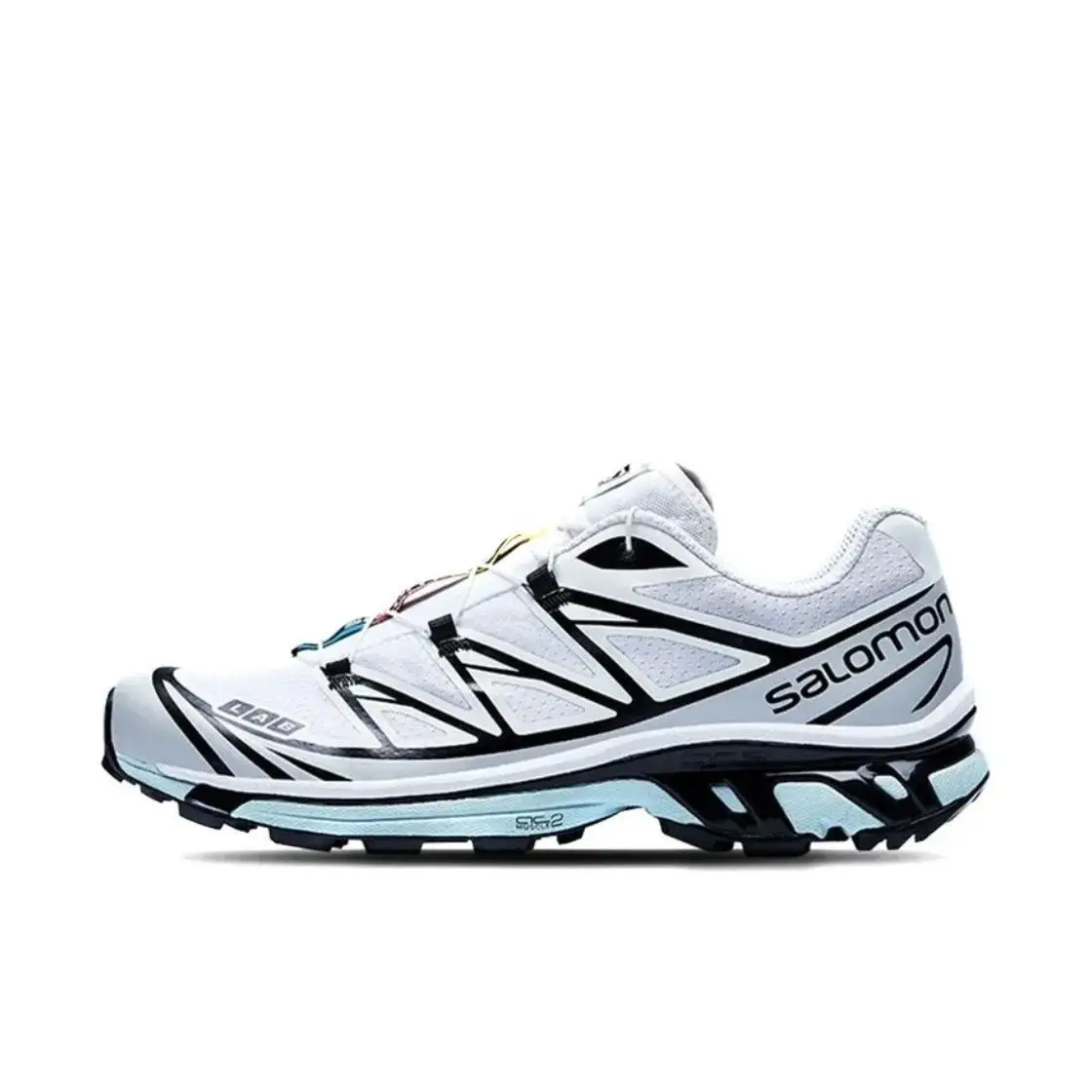 Chaussures de course Salomon XT-6 Outdoor Performance pour la randonnée et les sports de trail (Blanc/Noir)