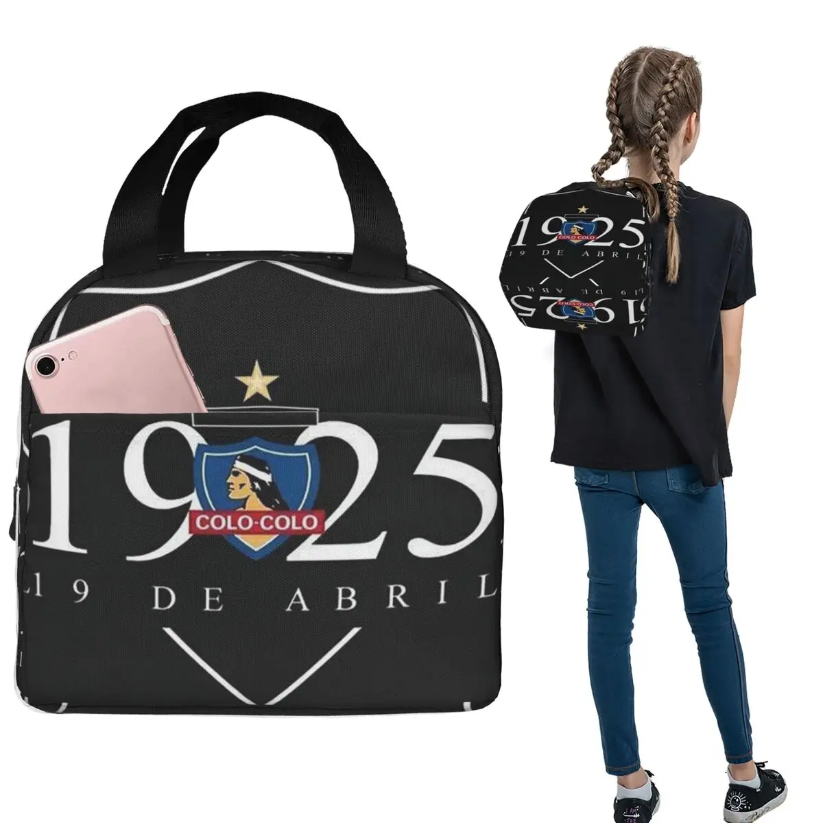 CSD COLO COLO Isolierte Lunchtasche für Damen und Kinder, tragbare Lebensmittelboxen, Thermo-Lunchbox-Tragetasche