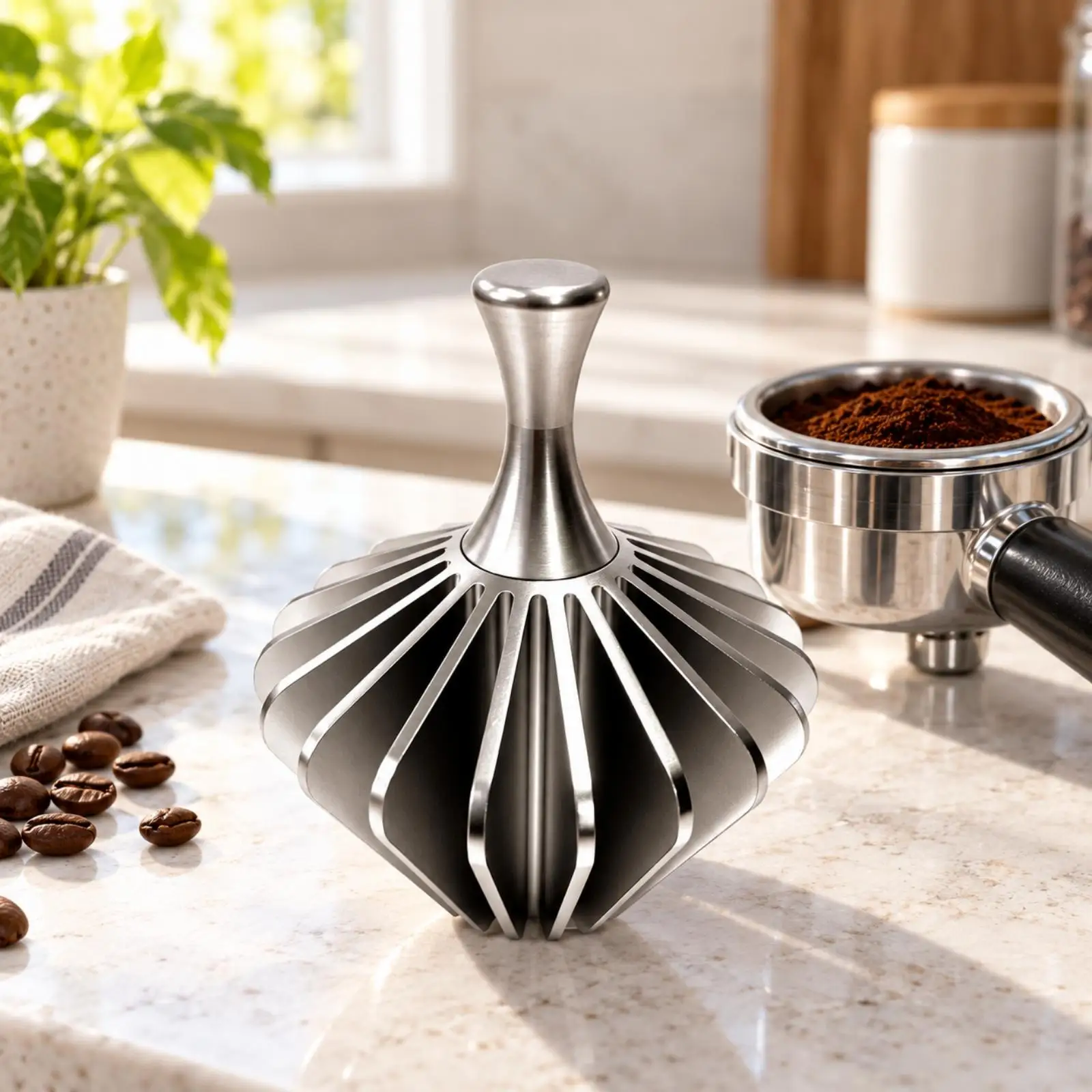 Manual Coffee Presser for Cone Filter Paper Holder Pour over Dripper Aluminum Alloy Barista Craft Tool
