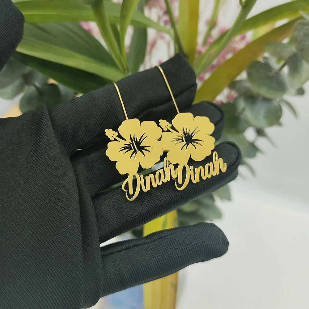 Customized name earrings