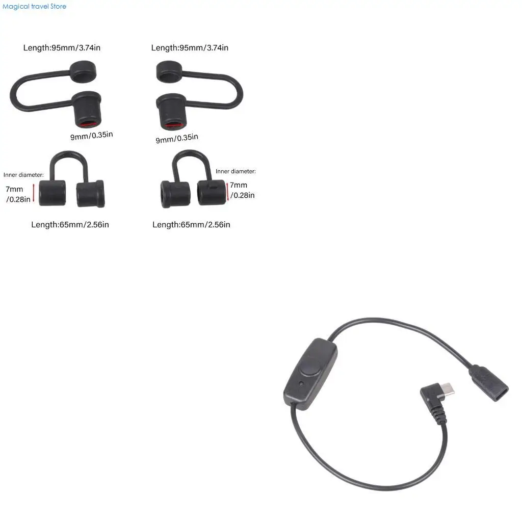 N2UB Charging Only Extension Cable 90 Degree Accent Power Switching Cord For Electronics Lamp Fan Headphones