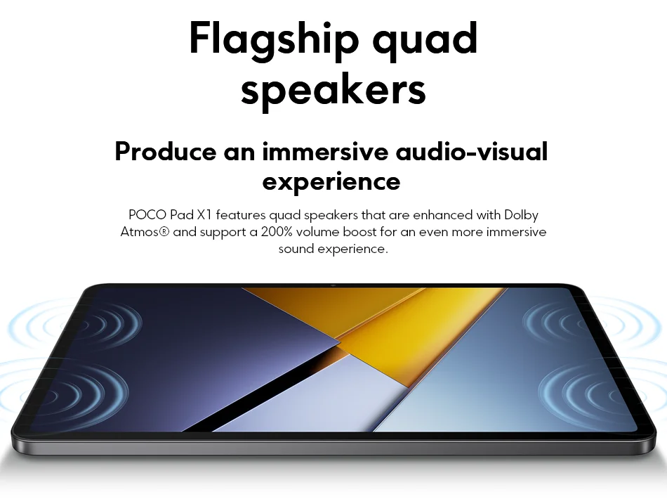 Global Vesion POCO Pad X1 11.2" 3.2K 144Hz Display Snapdragon 7+ Gen 3 8850mAh Battery 45W Turbo Charging 13MP Quad Speakers