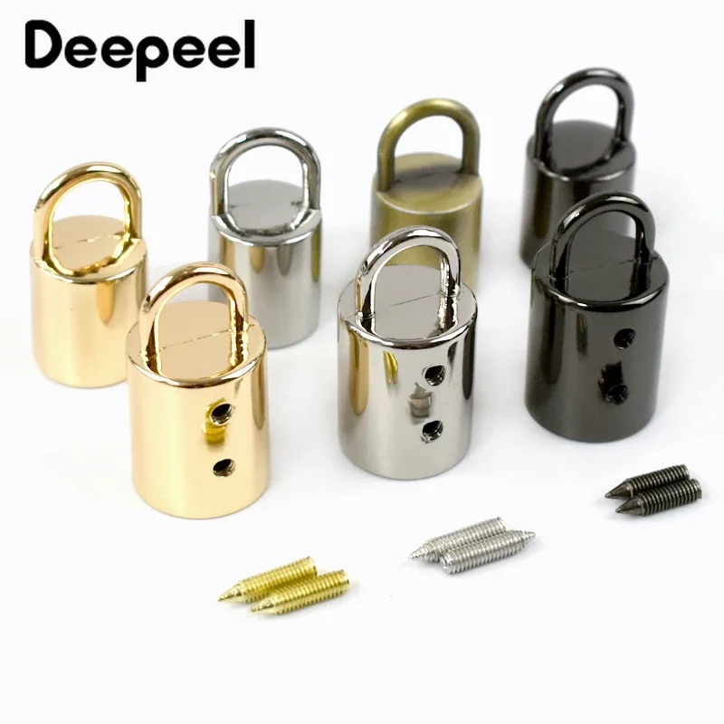 5-30Pcs Deepeel 11/14mm Metal Cord Lock Buckles Rope Stopper Handbag Strap Tassel Clasp Hook Hanger Leather Hardware Accessories