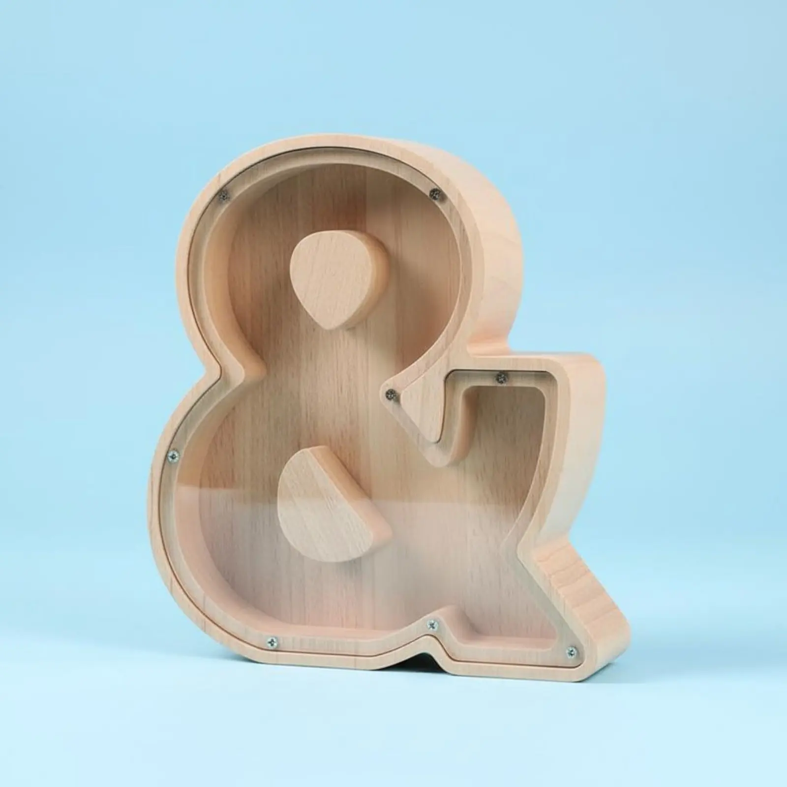 

Wooden House Piggy Bank Natural Wood Reusable Savings Jar Kids' Room Decor Great Gift Educational Toy Large Capacity for Desktop