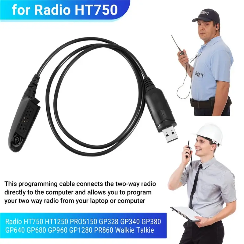 USB Programming Cable For Motorola Radio HT750 HT1250 PRO5150 GP328 GP340 GP380 GP640 GP680 GP960 GP1280 PR860 Walkie Talkie