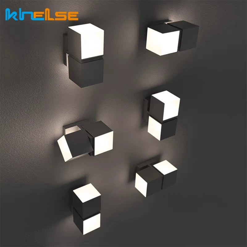 

Outdoor LED Wall Lamp Aluminum Frame Waterproof Garden Landscape Light 90-260 degree Rotatable Balcony Aisle Villa Street Light
