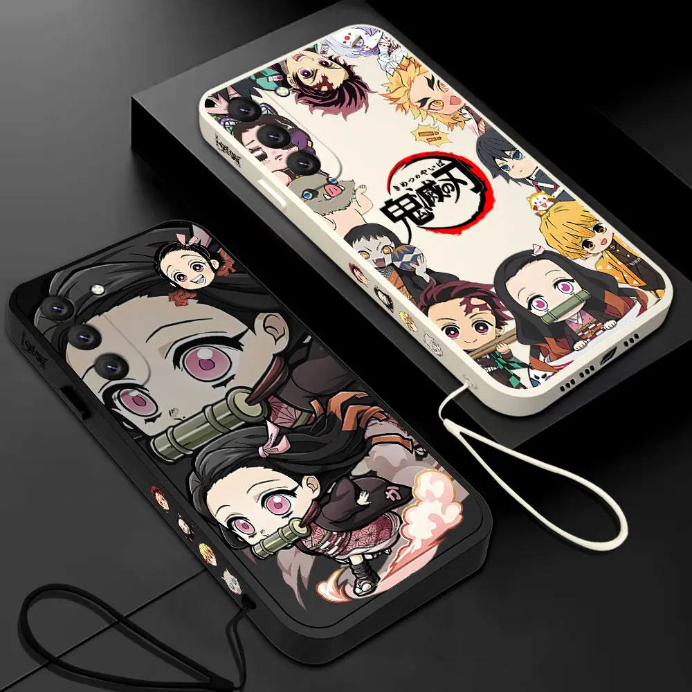 Anime Demons Slayers Kamado Nezuko Phone Case For Samsung Galaxy S24 S23 S22 S21 S20 S9 Note 20 10 Ultra Plus Pro FE 4G 5G Cover