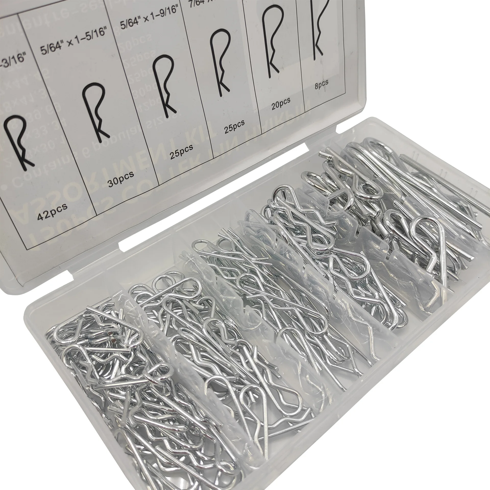 

150Pcs Metal R Cotter Pin Set Tractor Clip Split Cotter Pin Assortment Kit With Storage Box For Car/Lorry/Towing/Caravan/Machine