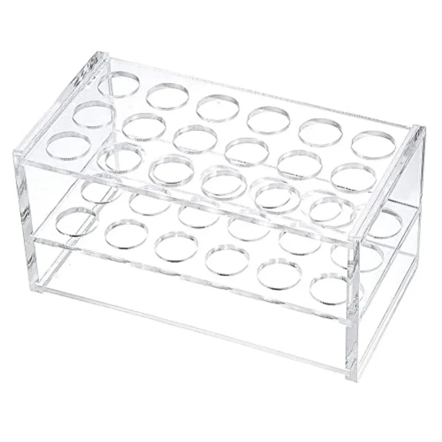 Clear Acrylic Test Tube Rack 18 Holes Test Tube Holder for 10ML/15ML Test Tubes 1 Piece