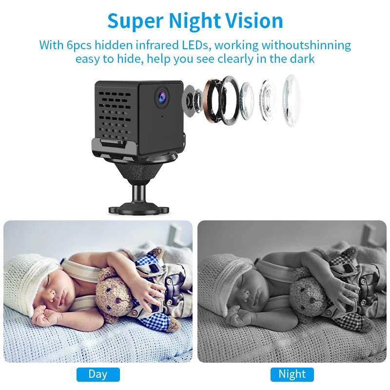 Vstarcam 1080P Mini Camera Wifi Wireless Monitoring IP Camera Rechargeable Battery Video Surveillance Smart Home IR Camera