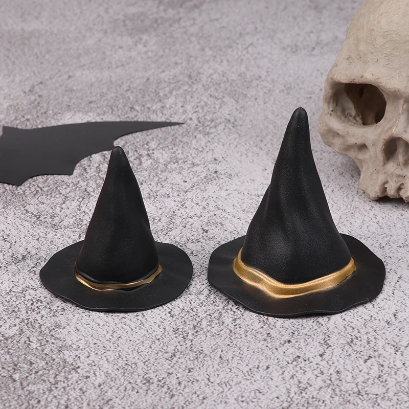6/10 Stuks Vilten Doek Kleine Hoeden Ornament Cover Miniatuur Heksenhoed Kleine Hoeden Voor Taart Decor Halloween Decoratie speelgoed