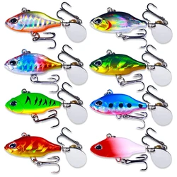 1 pz rotante VIB vibrazione esca Spinner cucchiaio esche da Pesca 5.2cm 8.8g maschere trota Pesca invernale esche dure affrontare Pesca