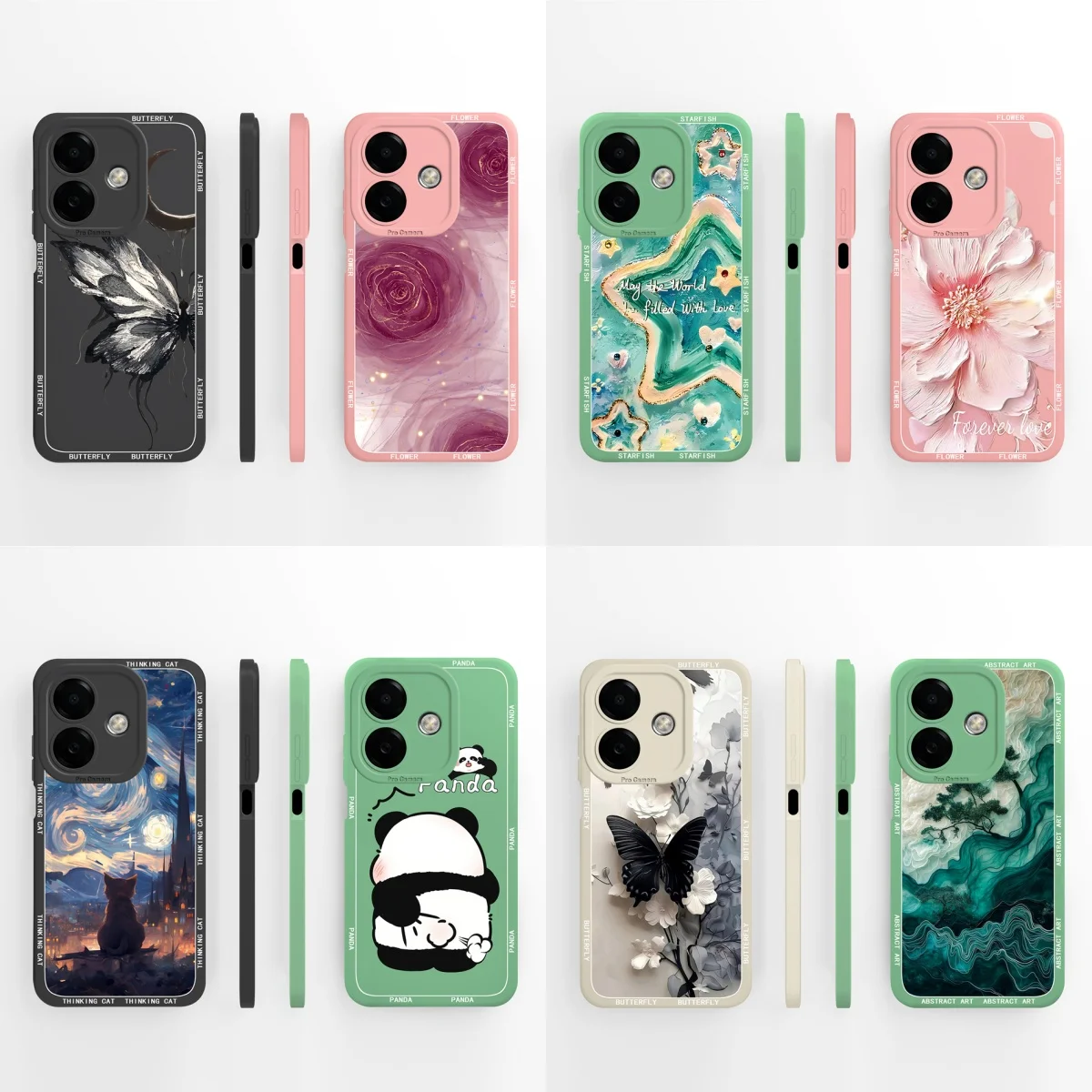 For Oppo A40 A40M A60 A80 Case Aesthetic Soft Liquid Silicone Camera Protection Back Cover Anti Drop High Quality Phone Housing