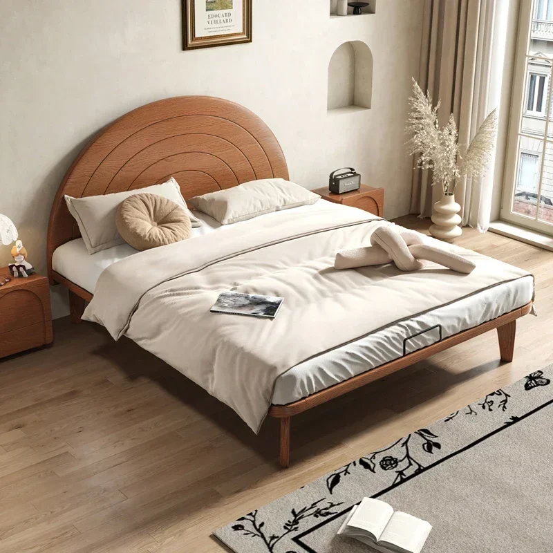 Pop Full Size Double Bed Waterproof Large Europen Floor Luxury Double Bed Platform Wooden Modern Camas De Dormitorio Furniture