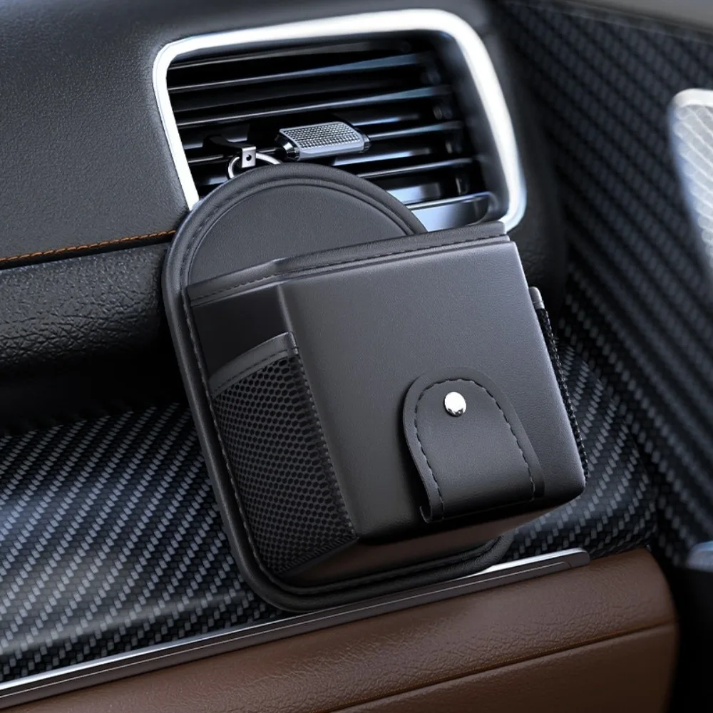 

Hanging Car Storage Bag with Hook Premium Car Air Outlet Debris Bag Anti-Scratch Multifunctional Vent Dashboard Tidy
