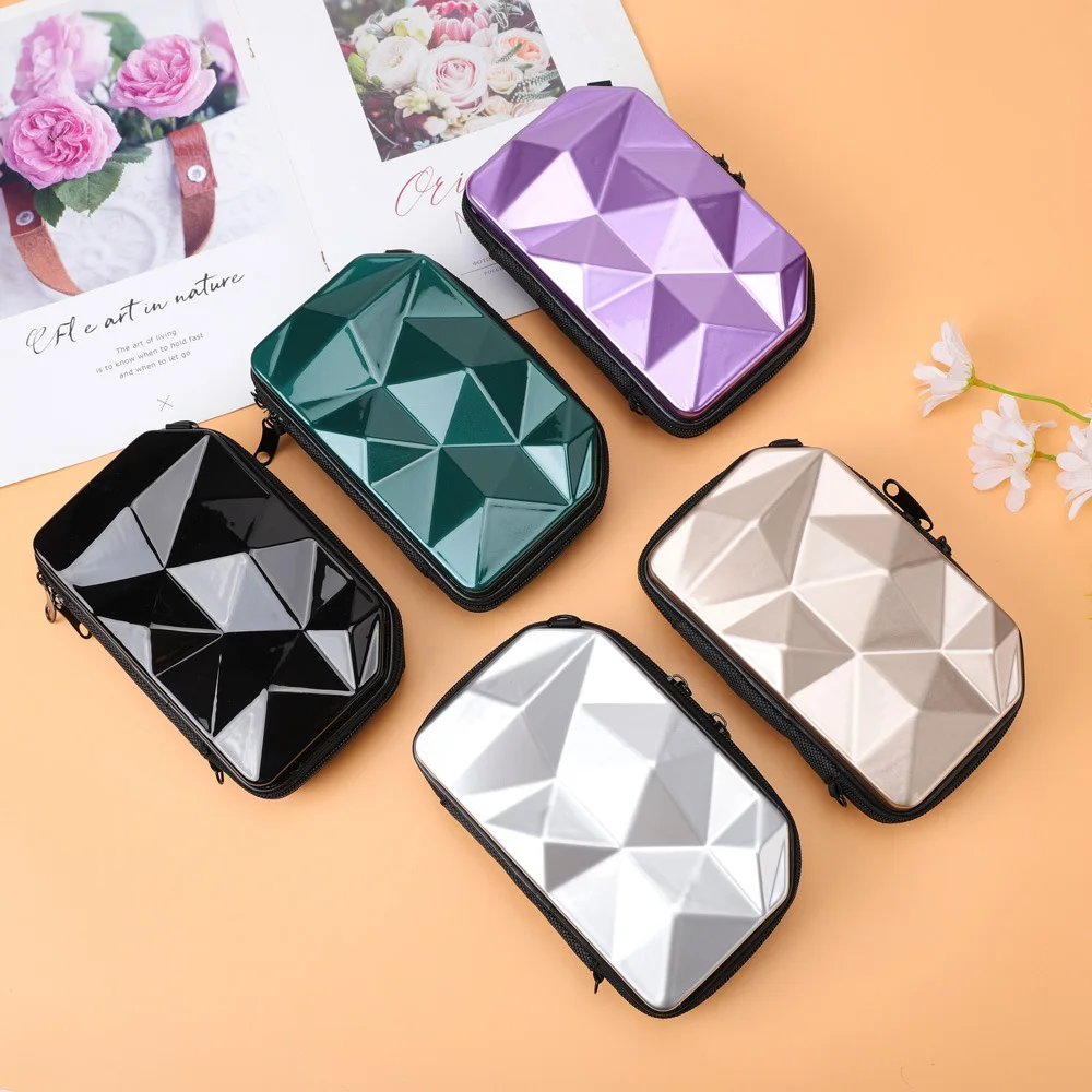 Mini Suitcase Crossbody Bag Women Clutch Small Pvc Shoulder Bag Suitcase Shape Mini Luggage Bag Makeup Women Clutch Box Organize