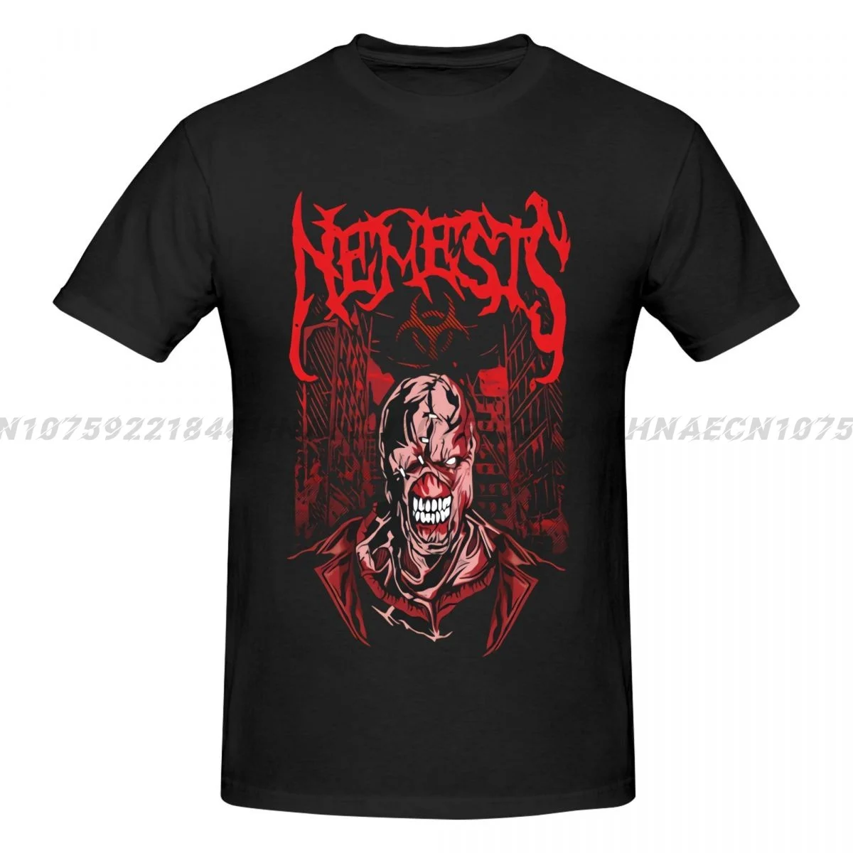 

The Nemesis Residents Evils Prints Mans Cotton Tee Clothing Creativity Short Sleeve Fashion Casual Loose Tops