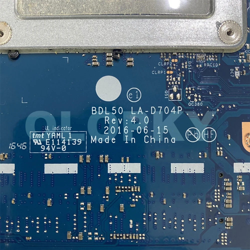 

BDL50 LA-D704P Mainboard For HP Pavilion 15-AY 250 G5 15-AC Laptop Motherboard with i3-6006U i5-6200U i7-6500U CPU DDR4