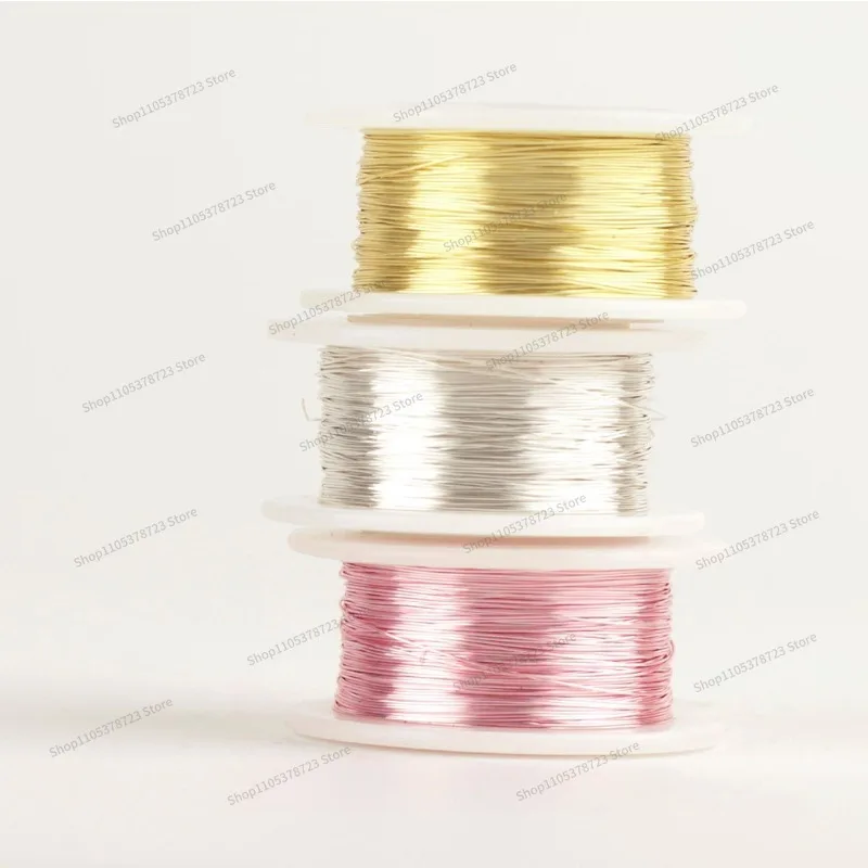 For Silver-plated Color-retaining Copper Wire with Nylon Layer 14K Gold-silver Copper-colored Handmade Copper Wire