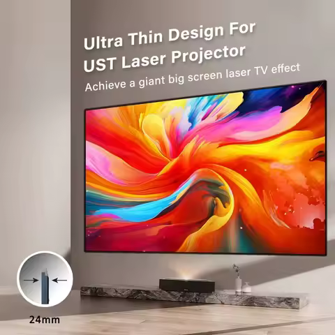 72"~130" Fixed Frame Projection Screen CBSP PET Crystal Ambient Light Rejecting Screen For Awol Fengmi Hisense UST Projection