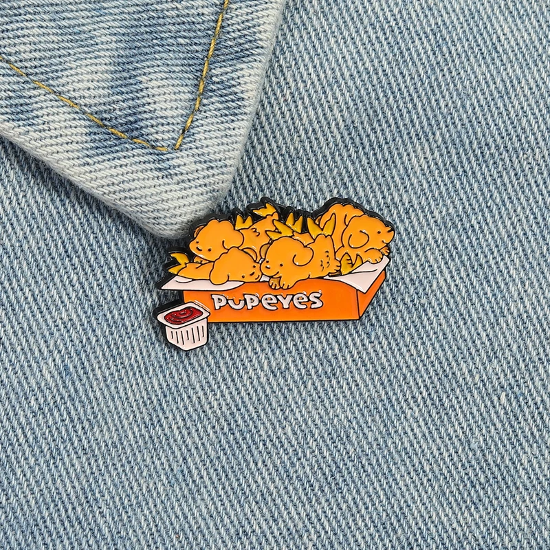 Welpen-Nugget-Emaille-Anstecknadeln, niedliche Cartoon-Hunde-Broschen, Anstecknadeln, Tierfutter, Wortsteine, Schmuck, Geschenk für Hunde, Eltern und Freunde