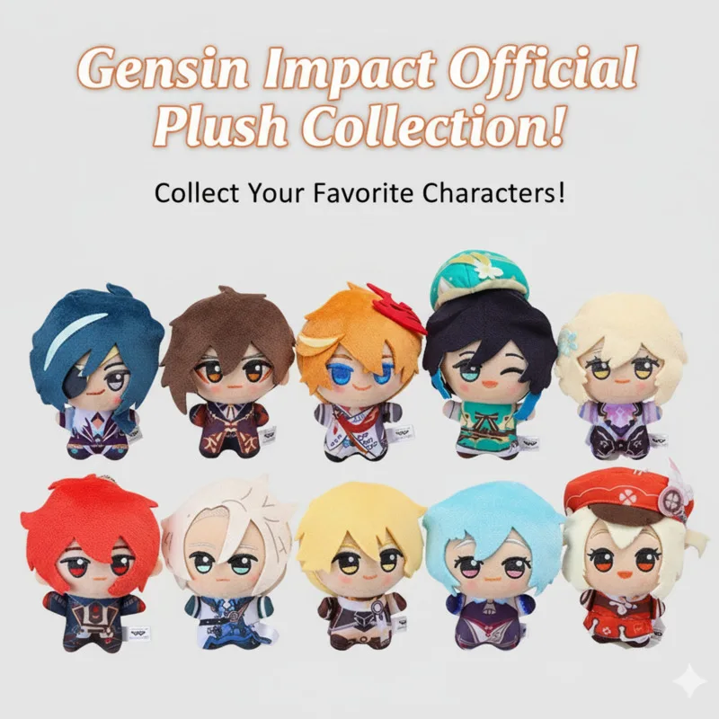 

Genshin Impact Plush Keychain Zhongli Aether Tartaglia Fischl Cute Pendant Doll Anime Game Plush Figure Bag Key Hanging Ornament