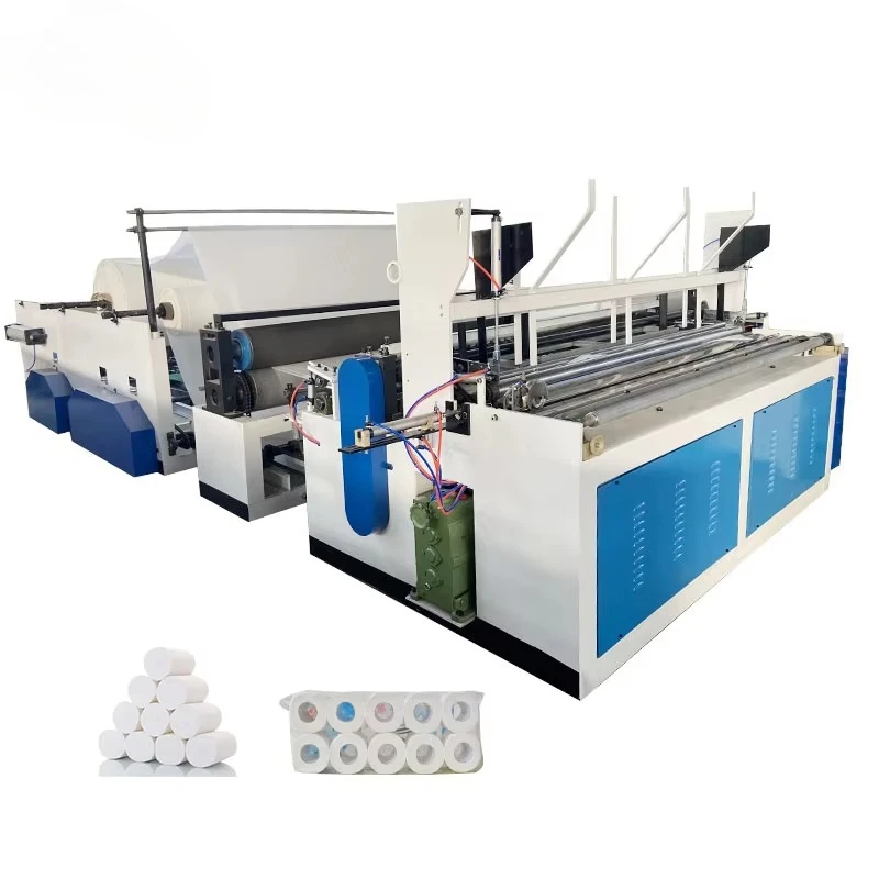 Automatic Toilet Paper Rewinder Machine With Edge Embossing Unit For Commercial Bathroom Roll Production High Output Tool