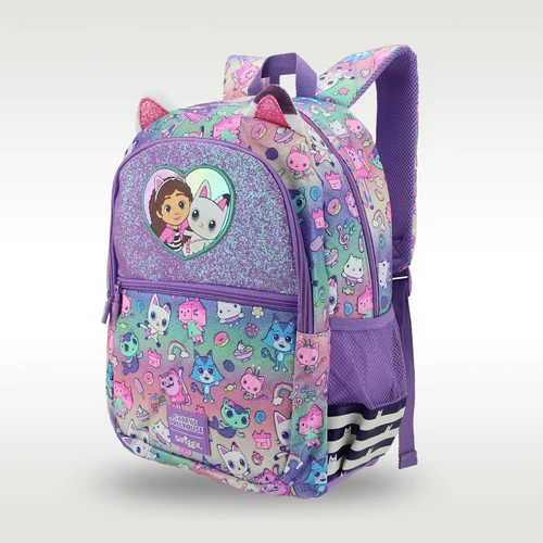 Imagen 2 del producto Mochila escolar para niños, mochila de hombro para casa de muñecas Gabbys deslumbrante para niñas, suministros para estudiantes de 16 pulgadas