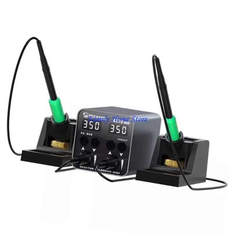 

P0UF Soldering Station Double Digital Display Soldering Iron Station Kits 100W Solderi