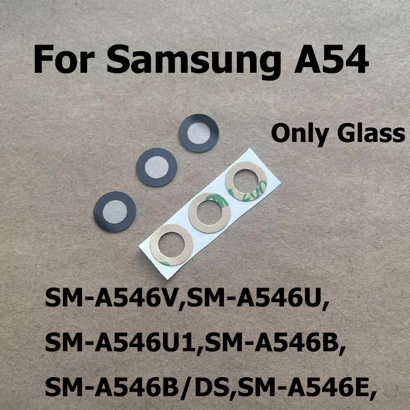 For Samsung Galaxy A54 Rear Back Camera Glass Lens With Glue Sticker Adhesive Replacement Repair Parts