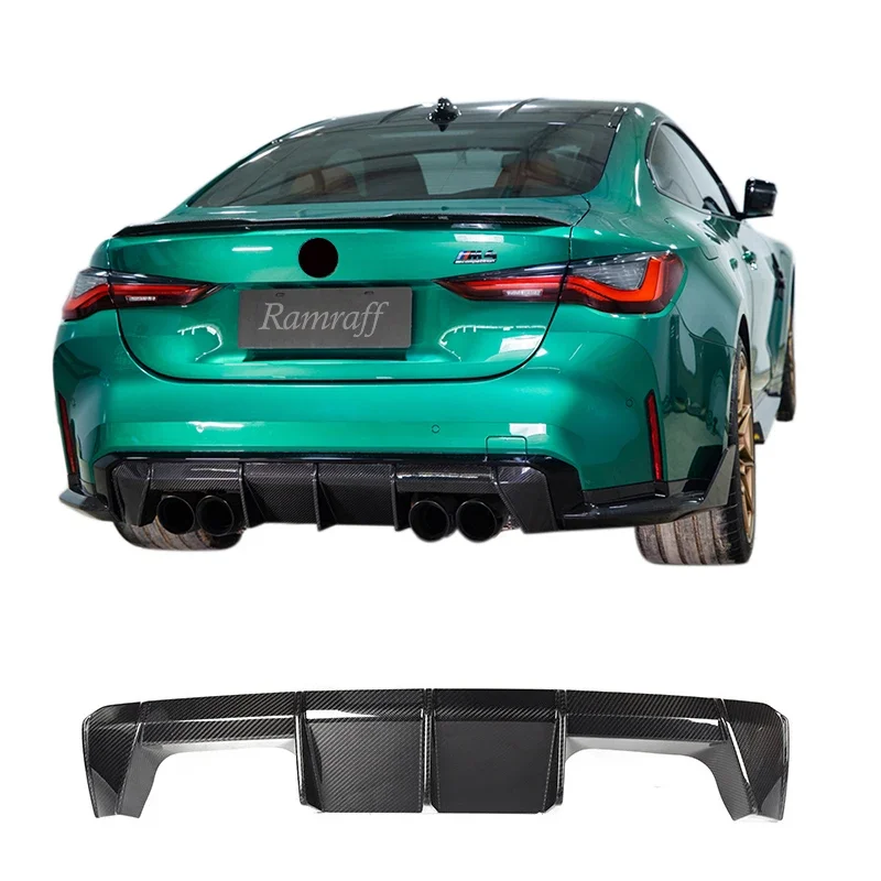 Dry Carbon Fiber Rear Bumper Lip Spoiler Diffuser Body Kit For BMW M4 G82 M3 G80 G83 2021+  MP Style EU-version Black