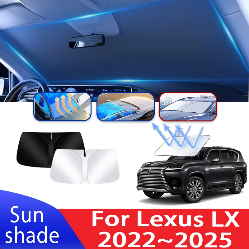 

Auto Sunshade For Lexus LX J310 2022~2025 2023 2024 Car Heat Insulation Sun Visor Summer Heat Insulation Board Accessories Tools