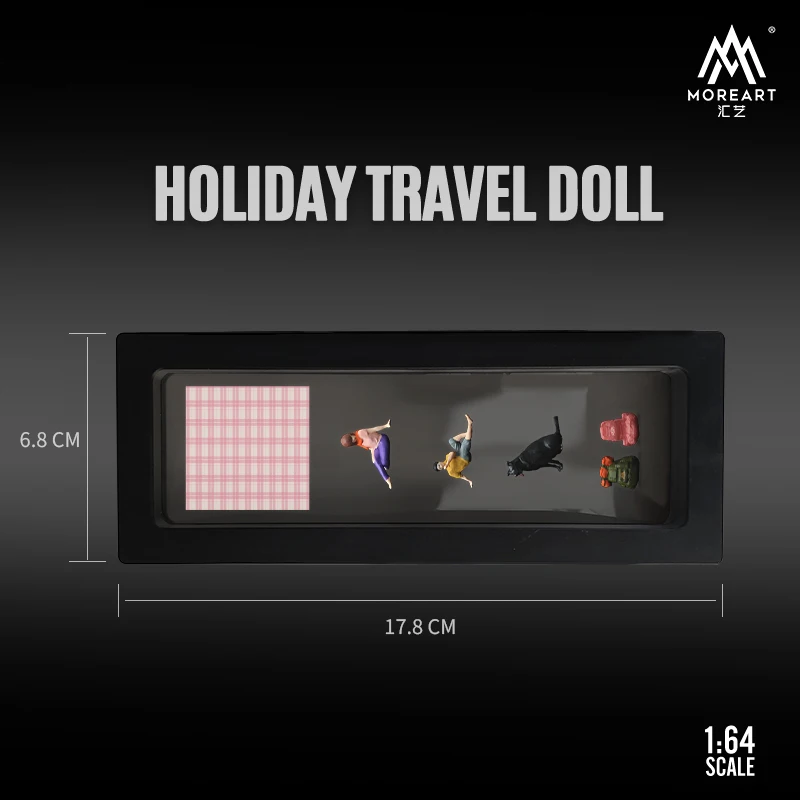 MoreArt 1:64 Toy Model Figure Holiday traveler Display Set di bambole in resina