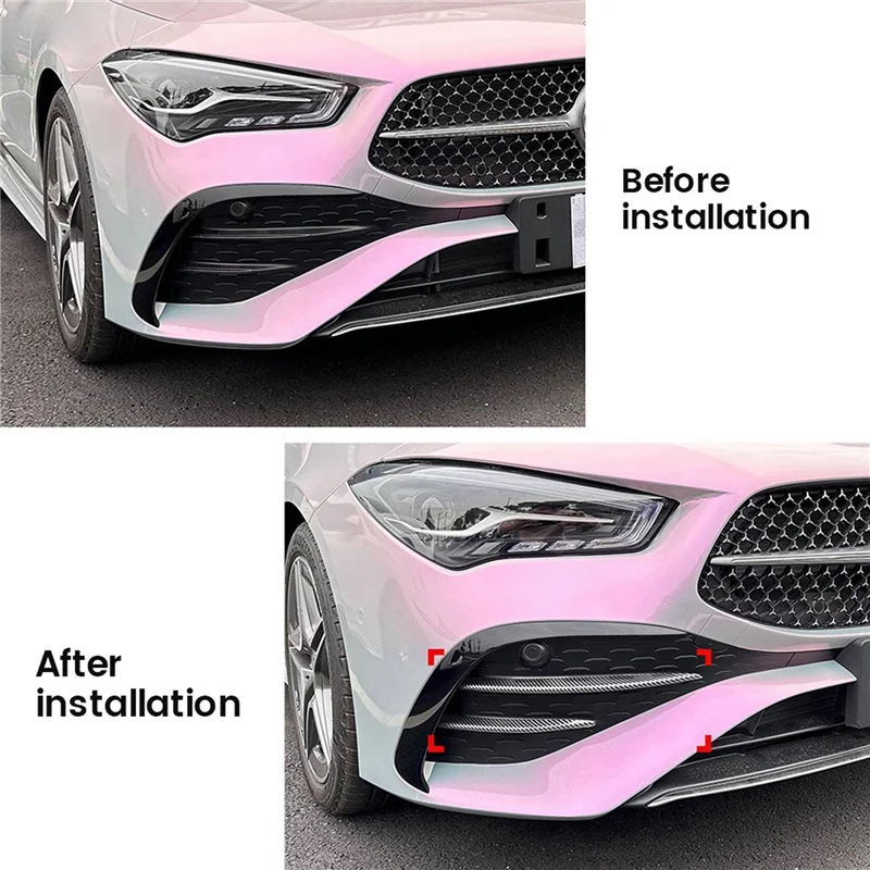 

Precision Car Front Fog Lights Trim Strips Bumper Lip Splitter Spoiler For Mercedes Benz CLA Class C118 X118 2023+