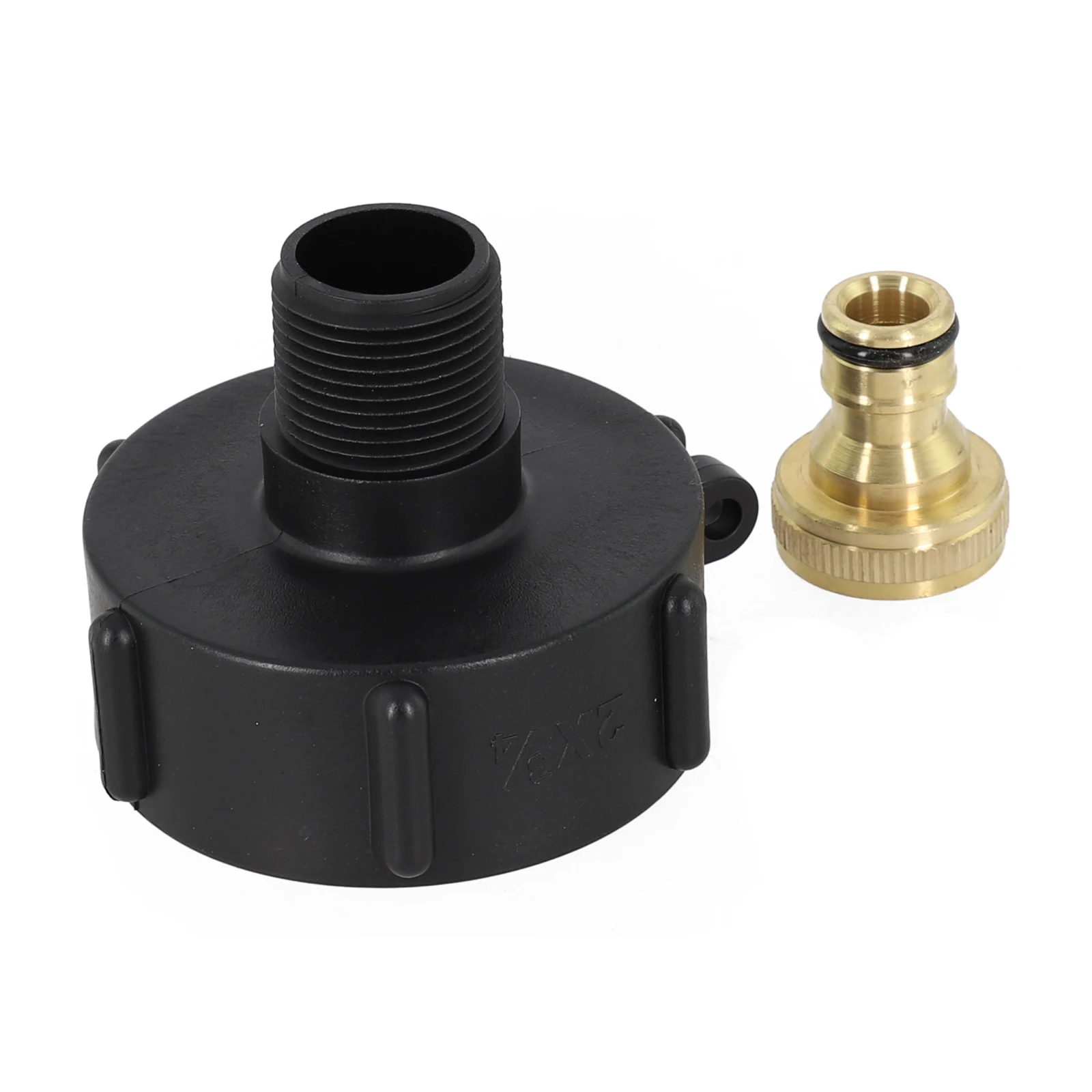 

Tank Adapter Safety Valve With Brass Garden Tap Hose Fitting For 1000L IBC Container Watering Irrigation Part 7.5x7.5x8cm