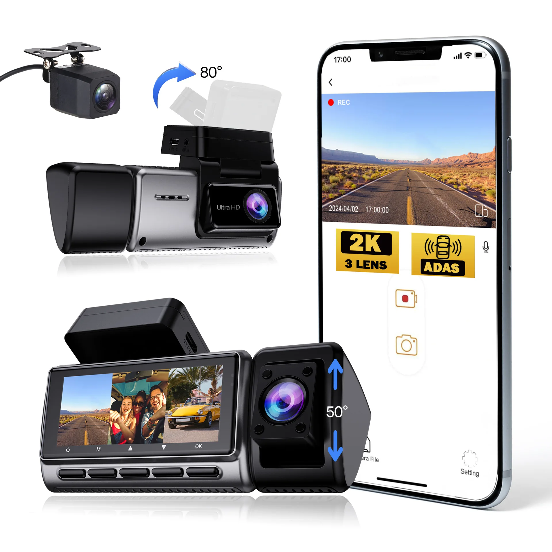 Panoramic Dash Cam 360 - Nowa transgraniczna kamera samochodowa z potrójnym