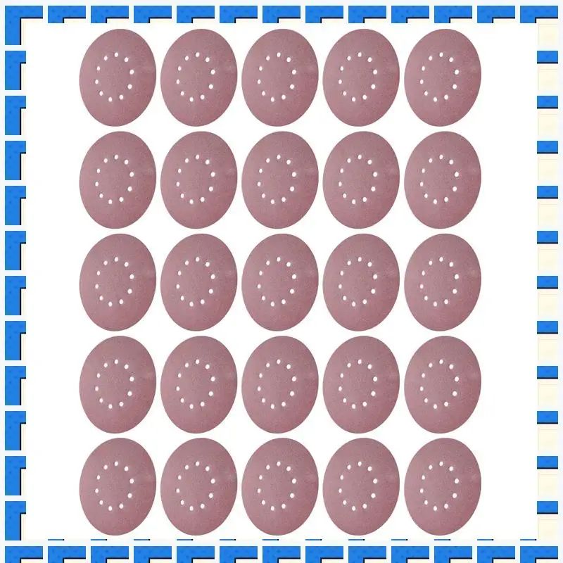 

ABNG 225Mm Sanding Discs,25Pcs P120 Grit 10 Hole Round Sandpaper Pads,For Drywall Sander Long-Neck Sander Sanding Giraffe