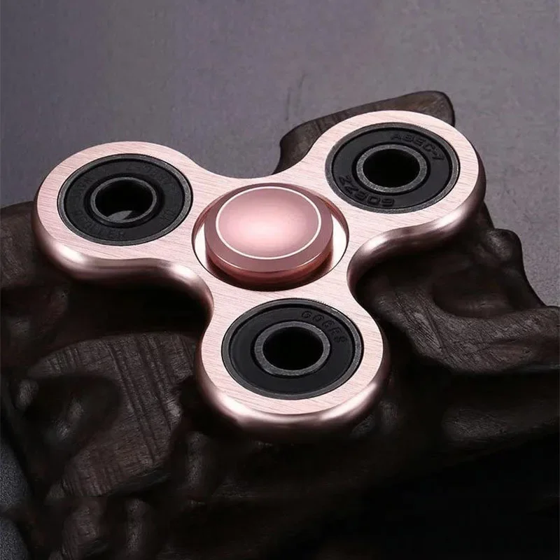 Aluminum Alloy Plating Fidget Spinner Metal Alloy R188 Mute Bearing Drawing Process Hand Spinner Stress Relief Adult Kids Toys