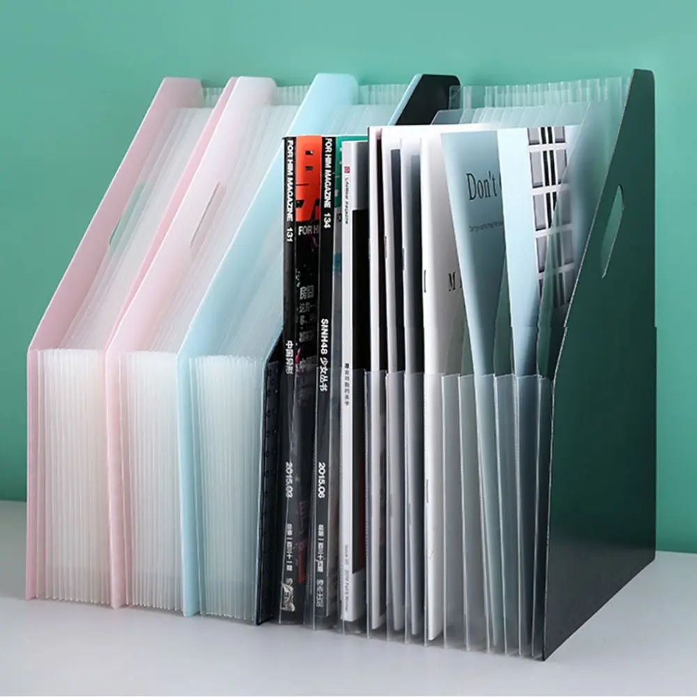 

Waterproof Plastic Expanding File Folder School Office Stationery Multilayer Slanted Vertical Organ Bag A4 Test Paper Organizer