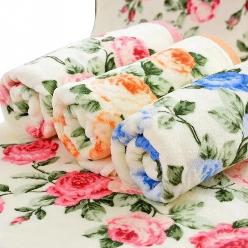 

2024New Soft Peony Flower Printing Towels Quick Dry Bathroom Towels Face Cloth Home Textile Hotel Supplies