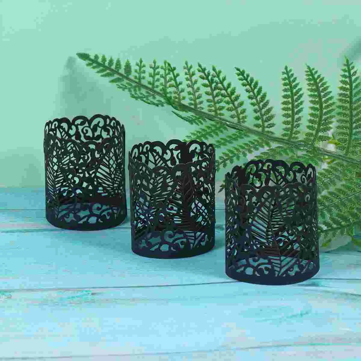 

20 Pcs Lace Lampshade Hollow Cover Light Paper Wrapper Tea Lights Candles