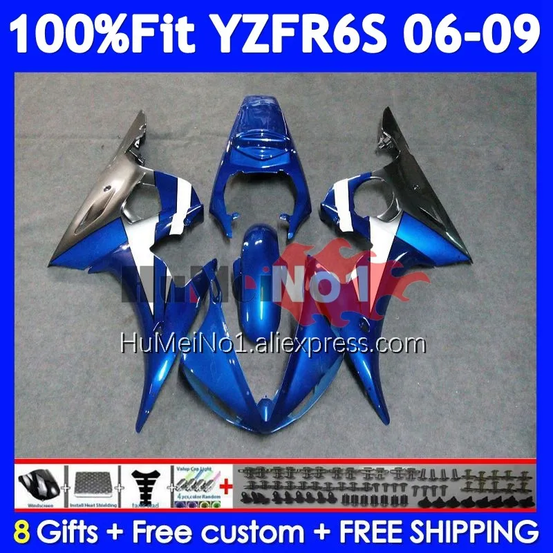 OEM Kit For YAMAHA YZF R6 S YZF R6S 06-09 362No.105 YZF-R6S YZFR6S New blue 2006 2007 2008 2009 06 07 08 09 Injection Fairing