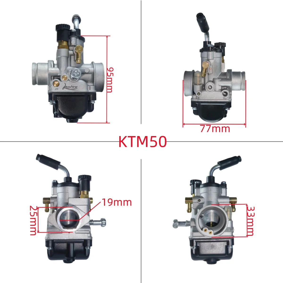 19mm Motorcycle Carburetor For KTM50 KTM50SX PRO 50cc SX50 50SX RS50 RX50 MX50 2001-2008 Dellorto PHBG 19 Bs Dirt Pit Bike