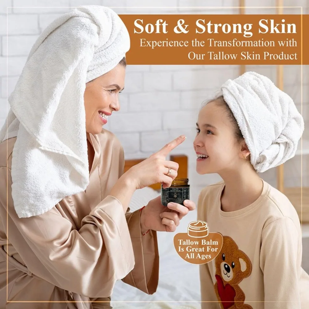 Nuevo Bálsamo corporal Tallow de mandarina con miel cruda, crema corporal totalmente Natural, bálsamo de miel de manteca de karité hecho a mano, piel radiante