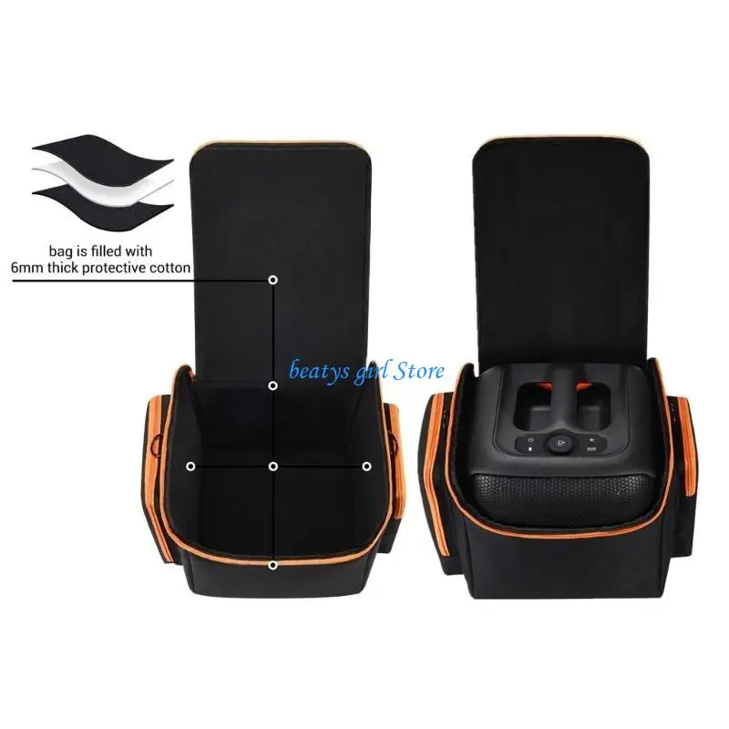 

C7AB Wireless Speaker Bag With Cotton Layer And Adjustable Strap For Essential Carring Case Storage