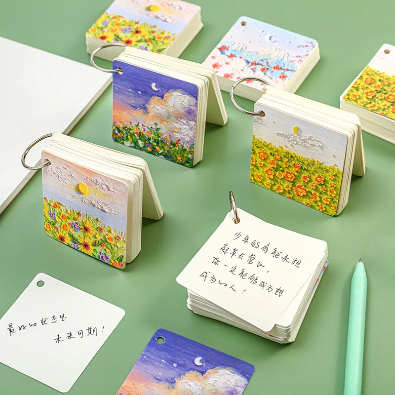 Lege Woord Kaart Handgeschreven Kaart Memo Creatieve Eenvoud Note Pad Mini Memo Notebook Notebook Draagbare Flashcards Kawaii Briefpapier