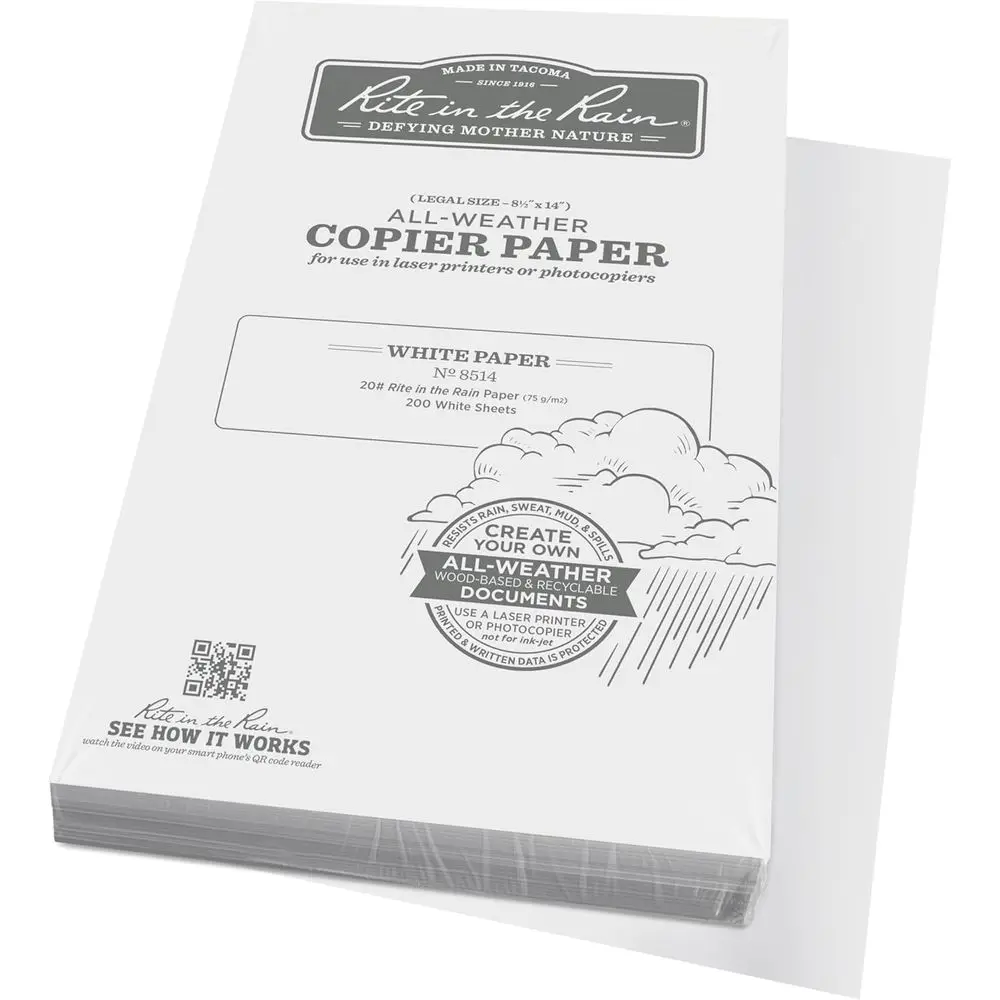 

Copier Paper, 8.5x14 Inches, 20lb White, 200 Sheets Pack