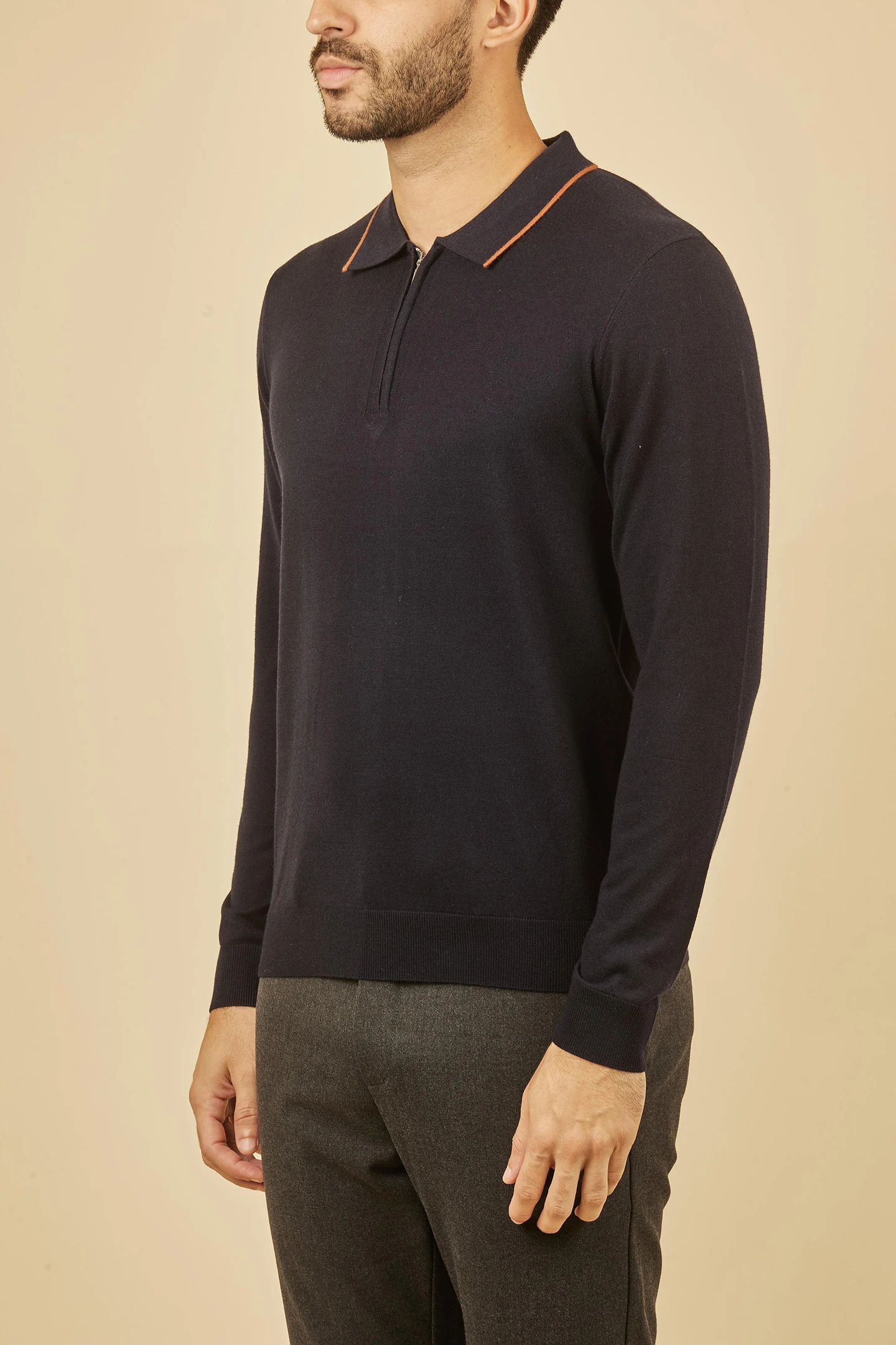 

OECHSLI кашемировый мужской свитер, новинка 2025, теплый, с длинными рукавами, прямой повседневный вязаный эластичный свитер на молнии, высокое качество, большой размер M-4XL