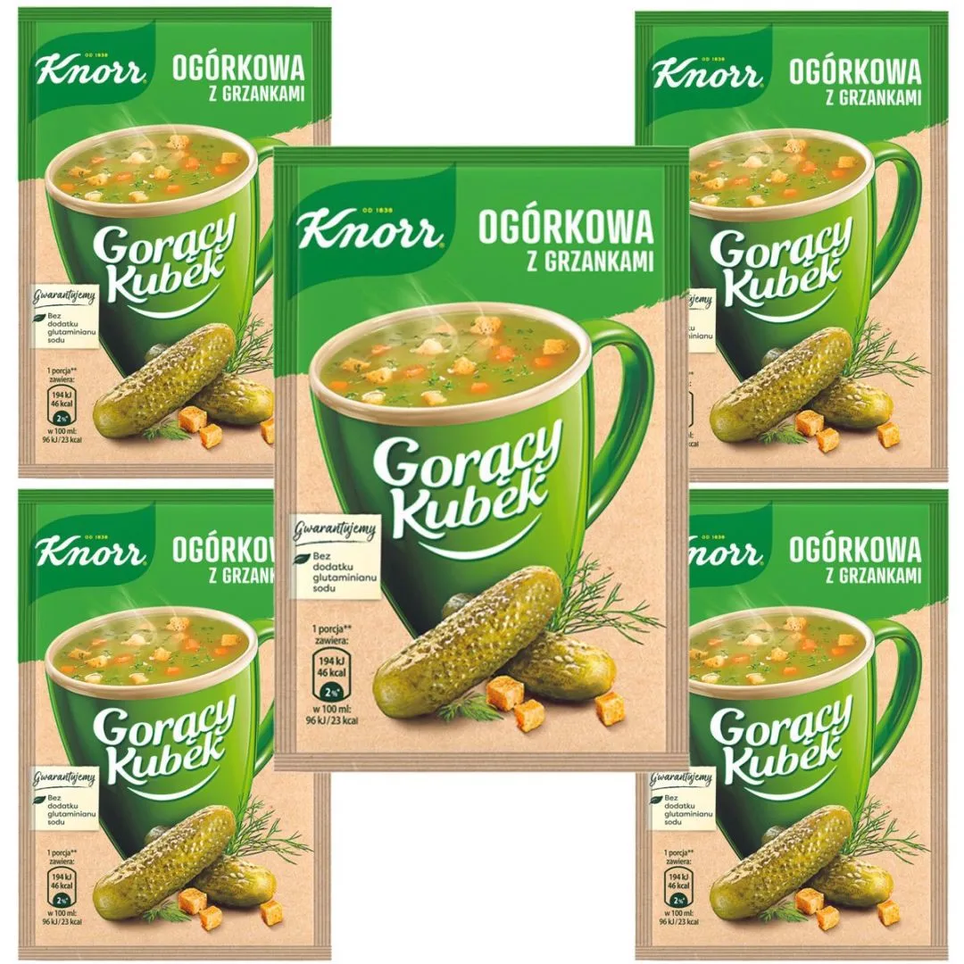 Knorr Gorący Kubek Ogórkowa z grzankami 13 g x 5 sztuk