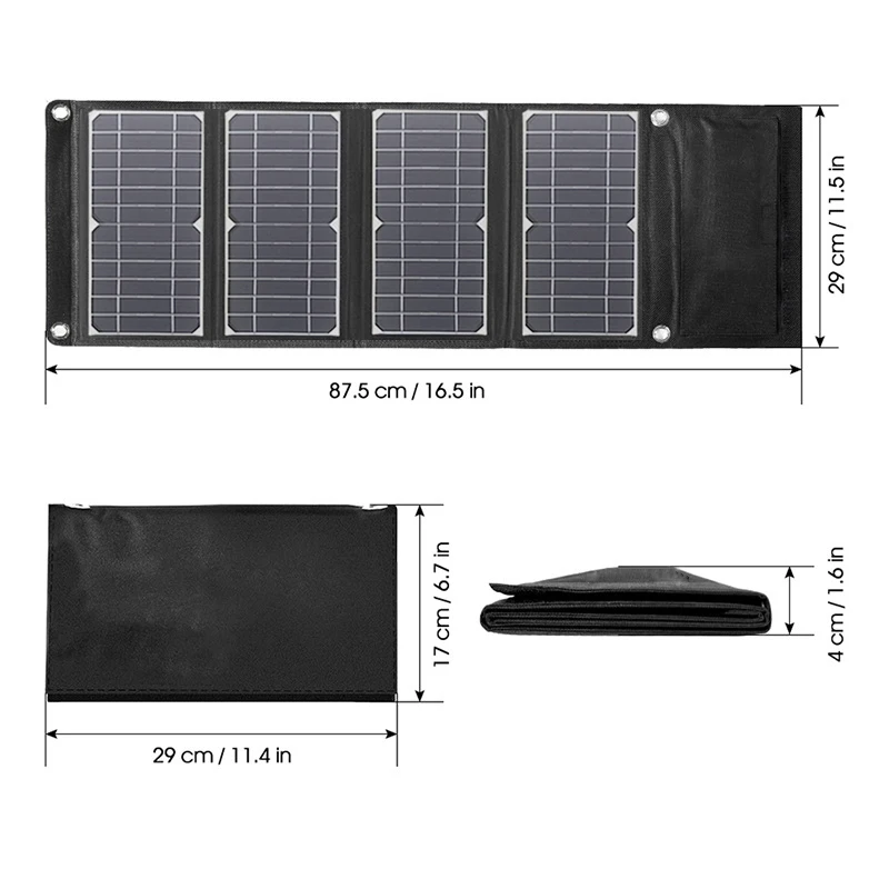 Solar cell 28W 21W Power Solar Charger Battery Dual Port Waterproof Foldable Solar Cells Panel for Digital Products Charging